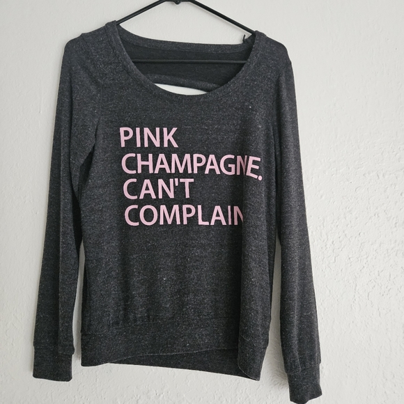 Chaser Tops - NWT Chaser  Long Sleeve Charcoal Gray T-Shirt  /back Med